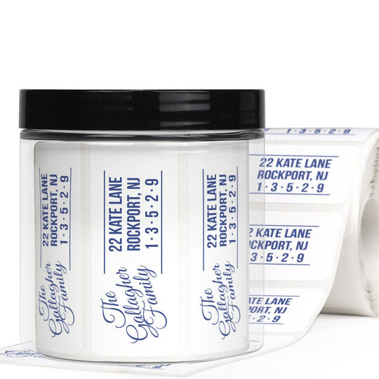 Gallagher Rectangle Address Labels in a Jar